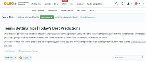 tennis olbg|olgb prediction.